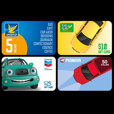 Collection of gift cards.