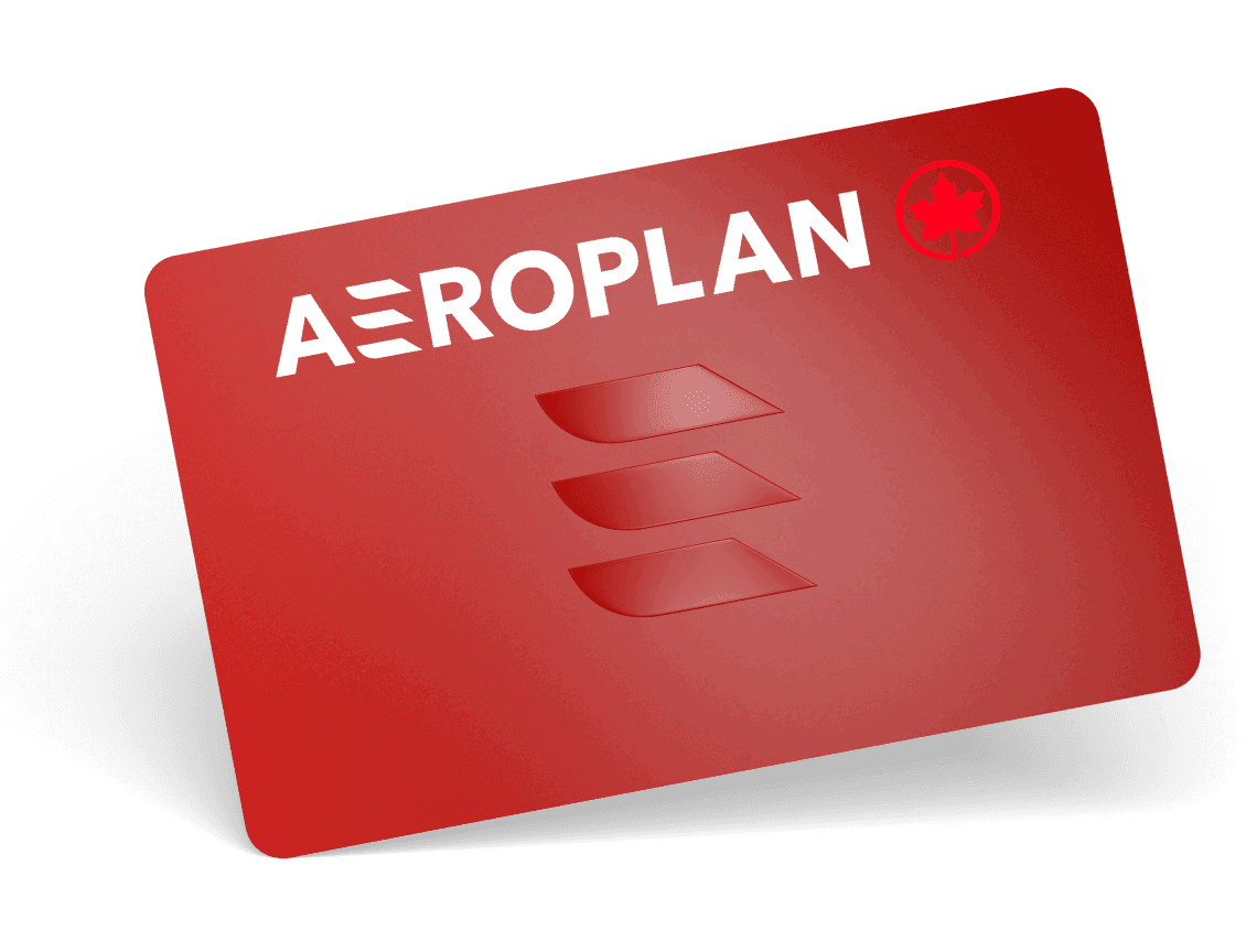 Carte de fidélité Aéroplan.