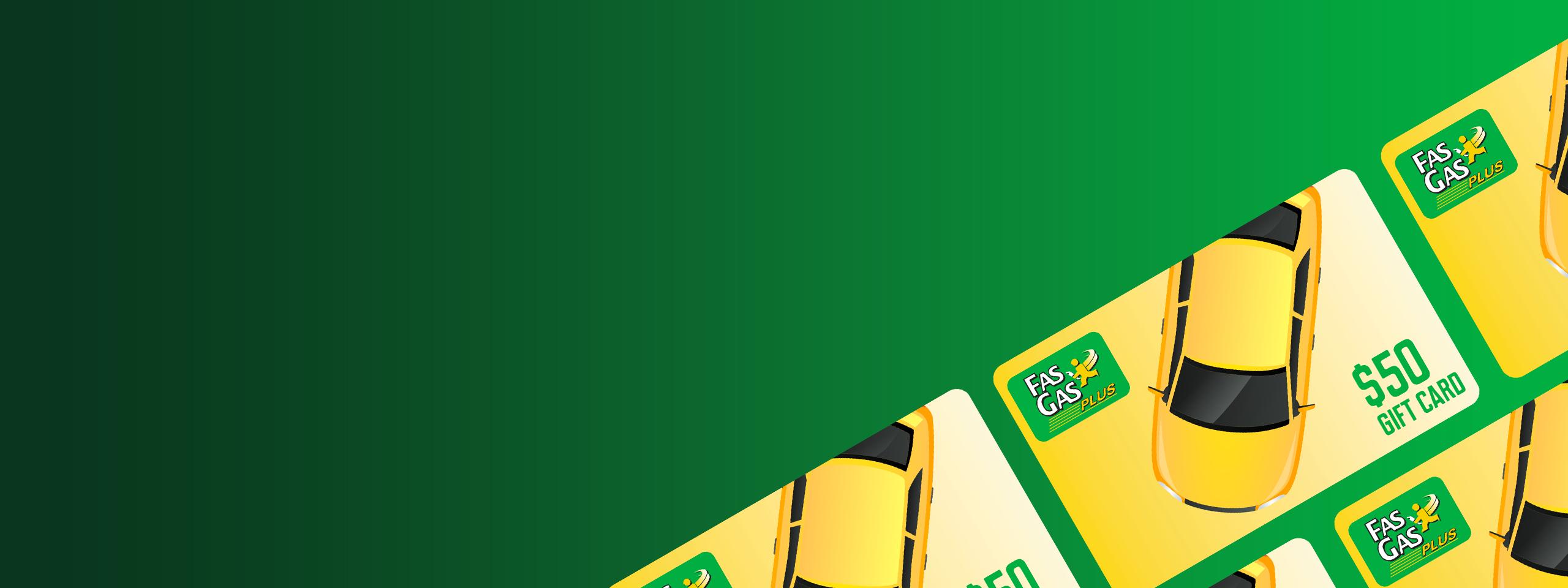 Collection of Fas Gas gift cards.