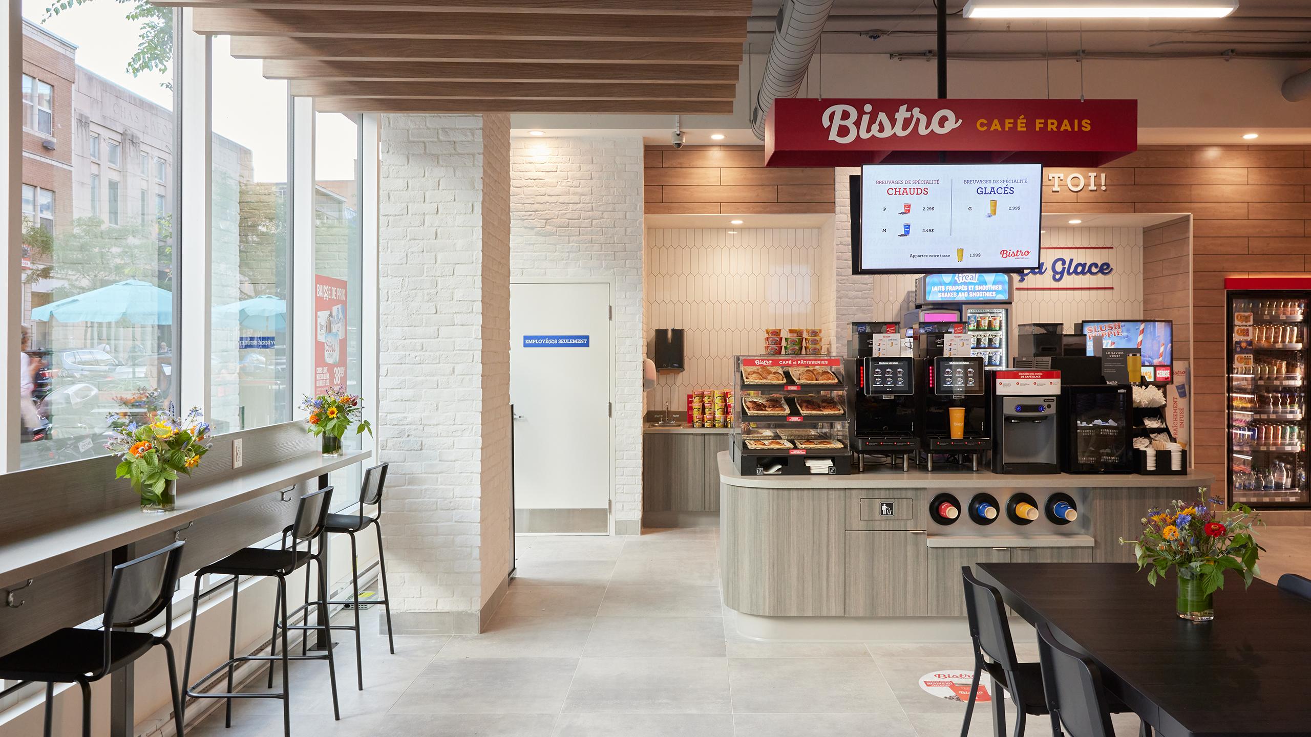 Image en magasin du Bistro dans ON the RUN.